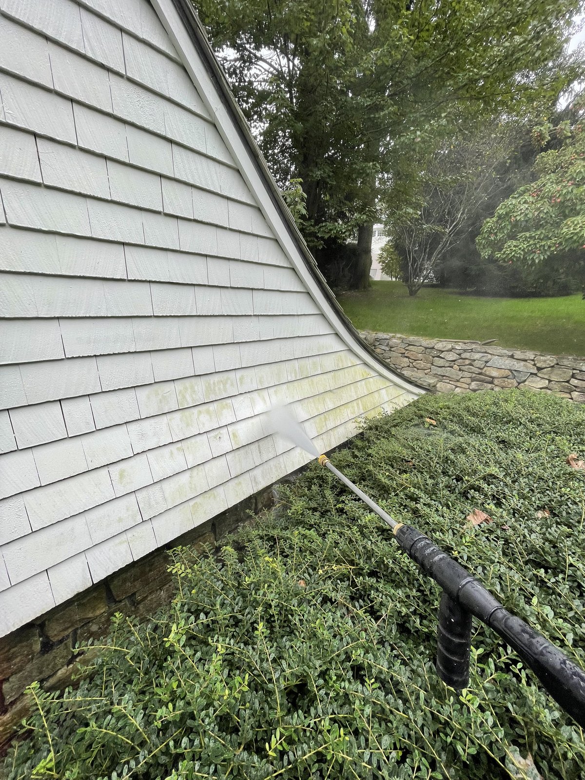 L&J Painting Group completing an exterior power washing project