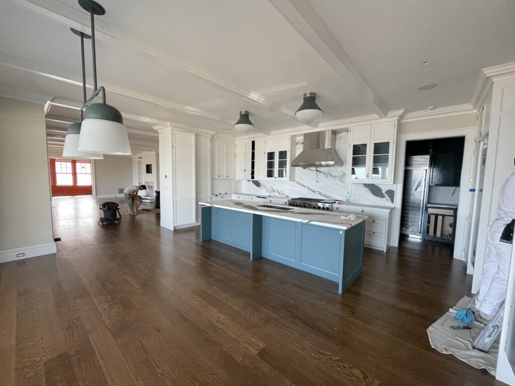 Premium residential kitchen painting and finishing project by L&J Painting Group in Fairfield County, CT